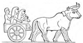 Nimrud - captive women drawn in an ox cart.png