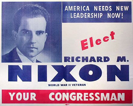 Nixon's congressional campaign flyer