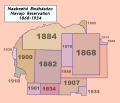Border changes and expansions of the Navajo Reservation from 1868 to 1934