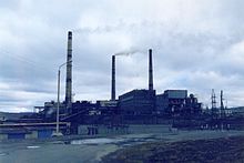 Norilsk Nickel plant in Nikel