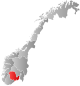 Provincies van Noorwegen Vestfold en Telemark Position.svg