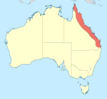 Nososticta solitaria Distribution map.svg