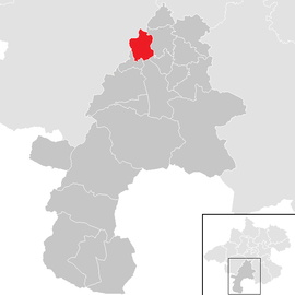 Poloha obce Ohlsdorf v okrese Gmunden (klikacia mapa)