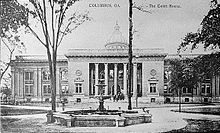 The Muscogee County Courthouse in 1941, which was demolished in 1973