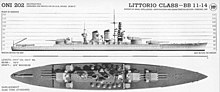 Recognition drawing of Littorio, construction of which prompted the French response with Richelieu Oni-Littorio.JPG