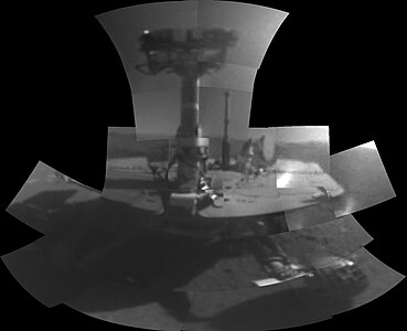 Opportunity's eerste zelfportret op Mars (14-20 februari 2018/Sol 4998-5004 sinds de landing)