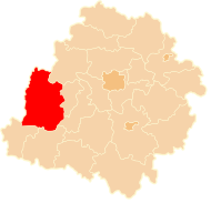 Karte des Powiat Sieradzki