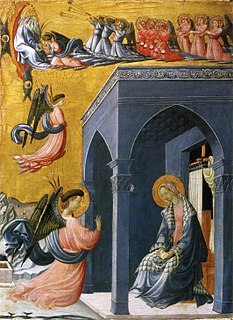 <i>Annunciation</i> (Uccello) c. 1425 painting by Paolo Uccello