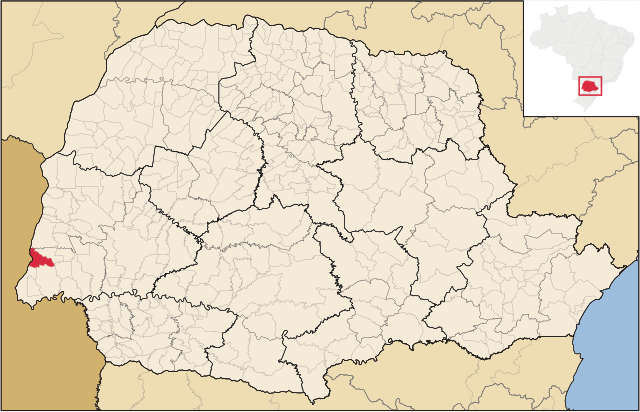 Localização de Itaipulândia no Paraná