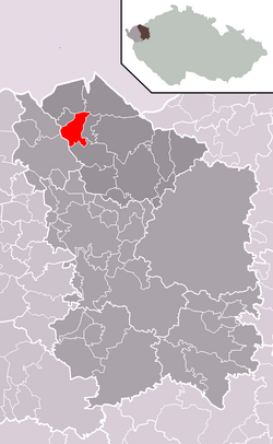 Localização de Pernink no distrito de Karlovy Vary