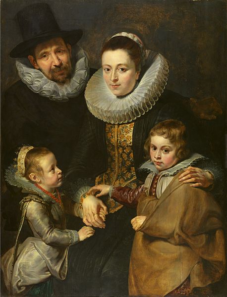 Family of Jan Brueghel the Elder by Rubens, 1613-15. Brueghel can be seen on the left.