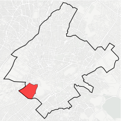 Posizione all'interno del comune di Atene