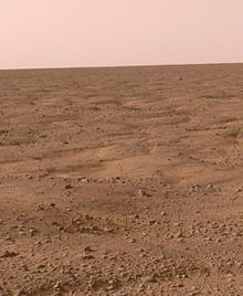 Patterned ground in the polar region of Mars. Phoenix mission patterned ground, Mars.jpg