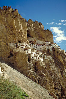 The Phugtal Monastery in south-east Zanskar Phugtal col.jpg