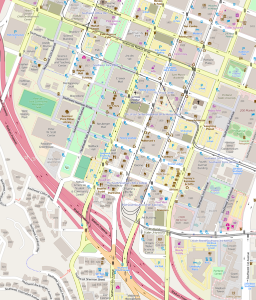 File:Portland State University Campus OR - OpenStreetMap.png