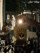 Cuadro de Nuestra Señora de la Soledad en la procesión del Santo Entierro que se conserva en el Museo Diocesano de Las Palmas de Gran Canaria.