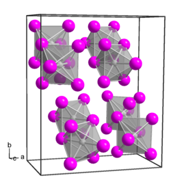 Estrutura de cristal de brometo de platina (IV)