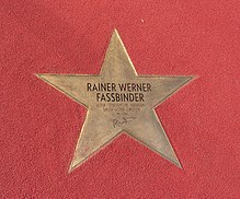 Stern von Rainer Werner Fassbinder auf dem Boulevard der Stars in Berlin