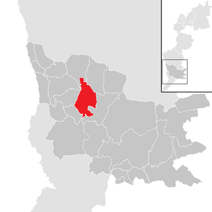 Location of the community of Rauchwart in the Güssing district (clickable map)