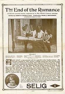 Description de l'image Release flier for THE END OF THE ROMANCE, 1912.jpg.