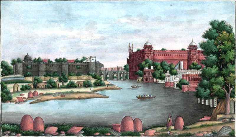 File:Reminiscences of Imperial Delhi View of the Delhi palace from Metcalfe House.png