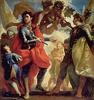 S. 289, Sebastiano Ricci, Die Zwietracht entfacht zwei kriegerische Seelen, 1687/88, Piacenza, Musei Civici di Palazzo Farnese (Pinacoteca) (OT: La Discordia infiamma gli animi di due guerrieri)