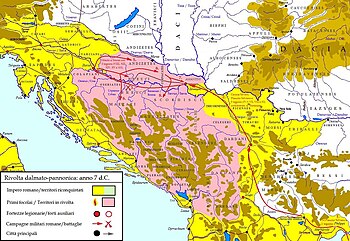 The Pannonian uprising in 7 AD