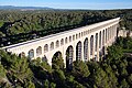 Aqueduc de Roquefavour vu de la falaise (à l'est).