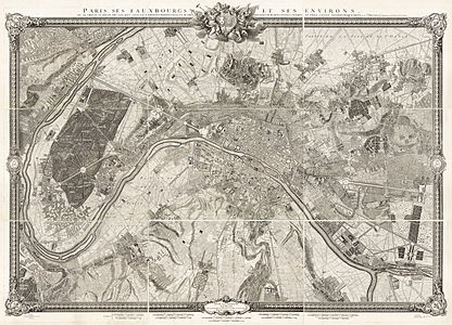 Roussel, Paris, ses fauxbourgs et ses environs, 1731