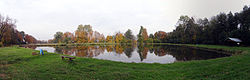 Rudnik nad Sanem - panorama Stawu we Dworze