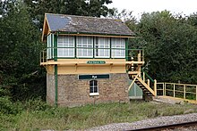 The station's signal box, opposite Platform 2 Rye signal box.jpg