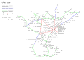 Mappa del Sistema Ferroviario Metropolitano Regionale del Veneto.