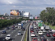 View of a portion of South Luzon Expressway (SLEX) in Putatan, looking towards Alabang.