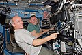 Jeffrey Williams and Barry Wilmore at Canadarm2