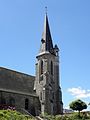L'église paroissiale : la tour-clocher.