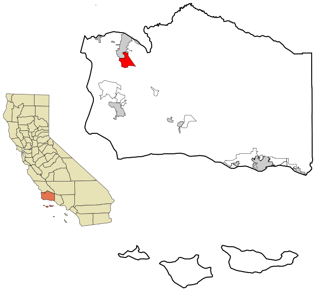 File:Santa Barbara County California Incorporated and Unincorporated areas Orcutt Highlighted.svg