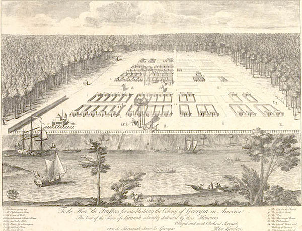 Savannah colony, 18th century