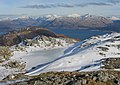 View east from the summit towards Glencoe beyond Loch Linnhe