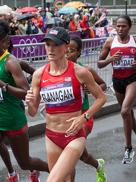 Flanagan running in the 2012 Summer Olympics