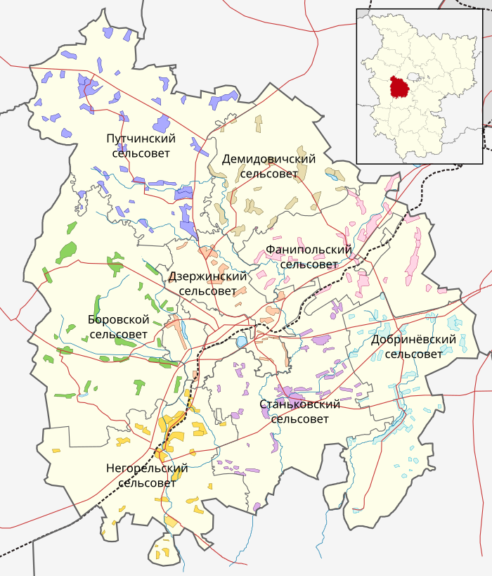 Карта дзержинска минской области