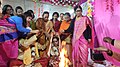 File:Sindur daan Hindu ritual as the groom is full blind ladies assisting her to complete rituals at Voice Of World Kolkata 24.jpg