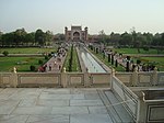 Taj Mahal and grounds: Old Mughal Aqueduct. Sirhi Darwaja and garden from the rampart of Taj.jpg