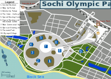 Dessin du parc olympique d'hiver.