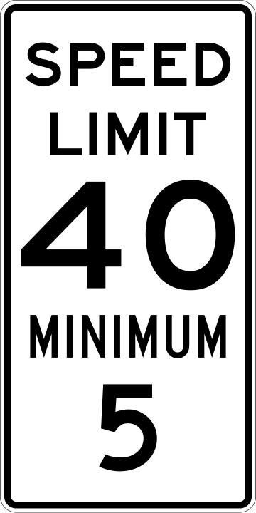 File:Speed Limit 40 Minimum 5 sign.svg