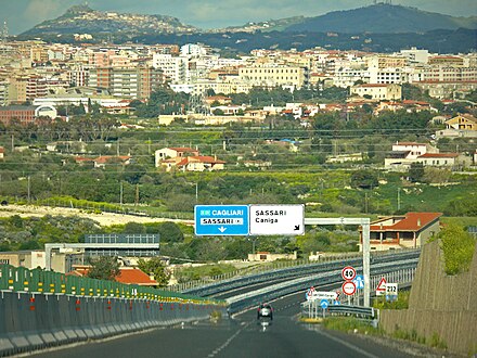 Superstrada (SS131) Sassari - Porto Torres, in Sardinia.