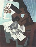 Juan Gris, Naturaleza muerta con guitarra, libro y periódico (1919)