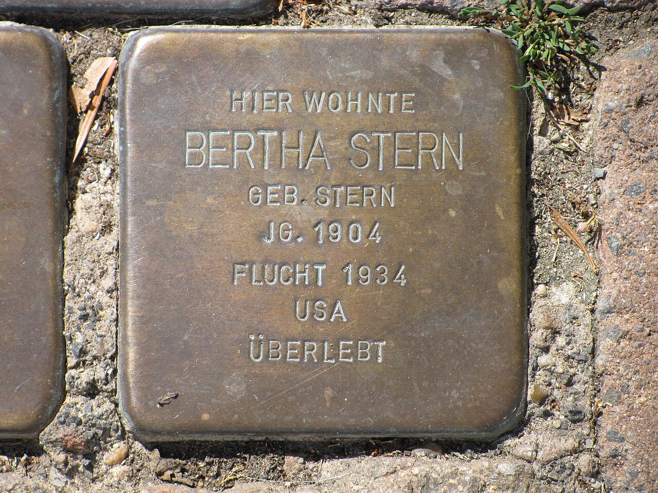 Stolperstein Bertha Stern (1904), 1, Schwanengasse 4, Dörnigheim, Maintal, Main-Kinzig-Kreis.jpg