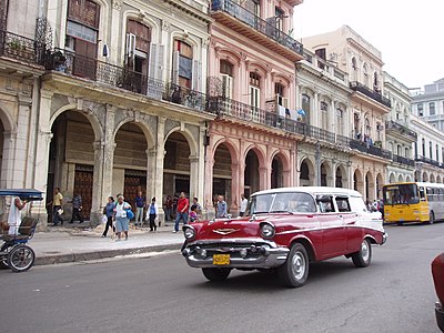 A street at the Old Havana (La Habana Vieja), a UNESCO World Heritage Site.