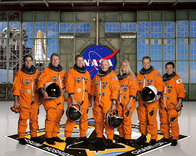 From left to right: Chamitoff, Fossum, Ham, Kelly, Nyberg, Garan and HoshideSpace Shuttle program← STS-123STS-126 →
