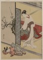 Suzuki Harunobu - Courtesan and Sleeping Attendant - 1985.309 - Cleveland Museum of Art.tif